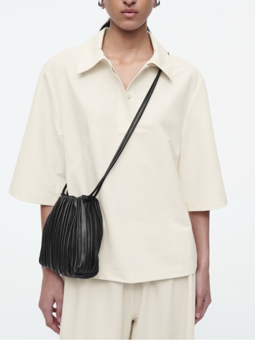 NEW COS minimal cotton polo shirt Medium